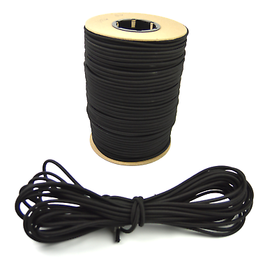 #ad 1 4quot; Black Bungee Cord Marine Grade Heavy Duty Shock Rope Tie Down Stretch Band $124.99