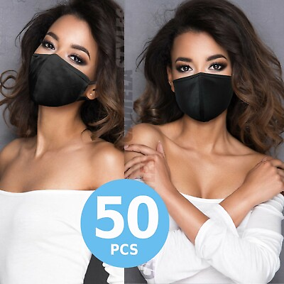 #ad 50 pcs Unisex Face Mask Reusable Washable Cover Masks Fashion Cloth Men Women $89.95