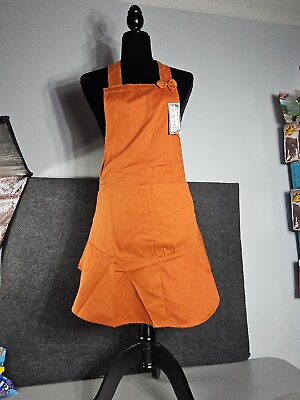 #ad Cute Cooking Dress Apron Bib Apron Kitchen W Pocket and ruffled Adj w button $11.95