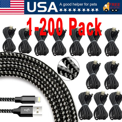 #ad Fast Charger Cable Heavy Duty For iPhone 13 12 11 X XR 8 Charging Cord Wholesale $30.99