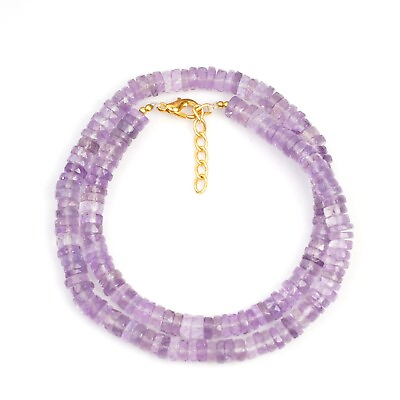 #ad Trendy Purple Amethyst Gemstone Beaded Necklace Gemstone Jewelry For Women $22.45