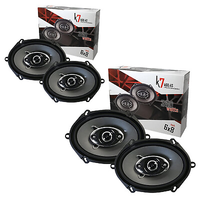 #ad 4x Audiotek K7 720W 6quot; x 8quot; 5quot; x 7quot;4 Way Car Audio Coaxial Speakers 6x8 $58.99
