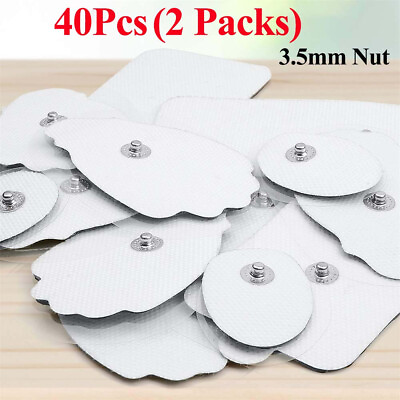 #ad 40PCS Snap On Replacement Pads For Pulse Massager amp; Electrode Tens Unit US $13.43