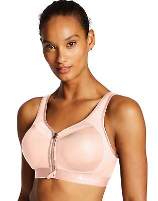 #ad #ad Champion Sports Bra Motion Control Front Zip Wirefree Script Logo High Impact $33.75