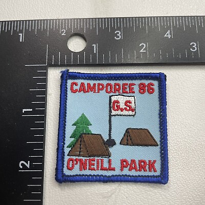 #ad Vtg 1986 Girl Scouts Camporee 86 O’NEILL Regional PARK California Patch 20SB $6.95