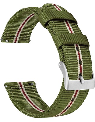 #ad Barton Premium Nylon Watch Strap Quick Release Military Style $35.00