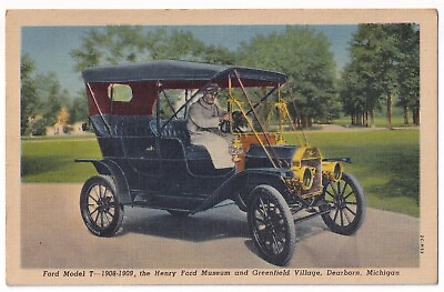 #ad Post Card Ford Model T Dearborn Michigan $3.25