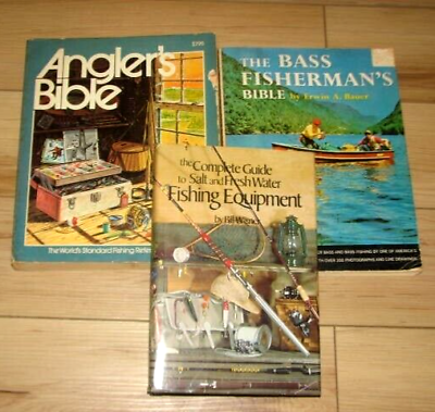 #ad Lot of 3 Bass Fisherman#x27;s Bible Angler#x27;s Bible Salt amp; Fresh Water Equipment $9.98