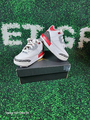 #ad Size 5C Jordan 3 Retro TD Fire Red Toddler Size 5C DM0968 160 original box $59.00