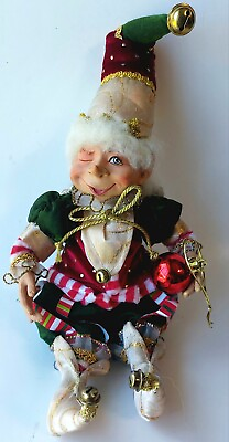 #ad Northlight 12quot; Red and Green Bendable Elf Hanging Christmas Ornament Sitter $34.20