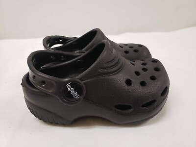 #ad Crocs Kids Unisex Jibbitz Clogs Casual Shoes Black Size C6 7 C8 9 $17.99