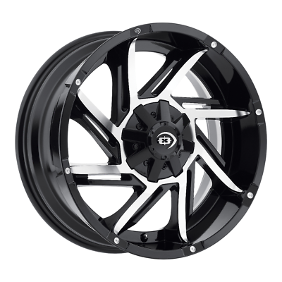 #ad Vision Off Road 20x12 Wheel Gloss Black Machined 422 Prowler 8x6.5 51mm Rim $213.99