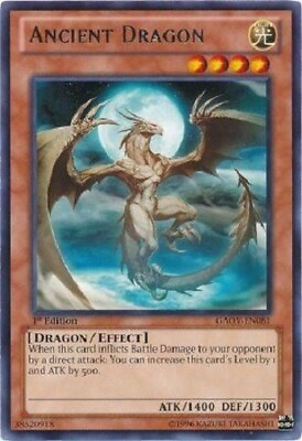 #ad #ad Yugioh Ancient Dragon 1st Edition Rare NM Free Holographic Card $3.00