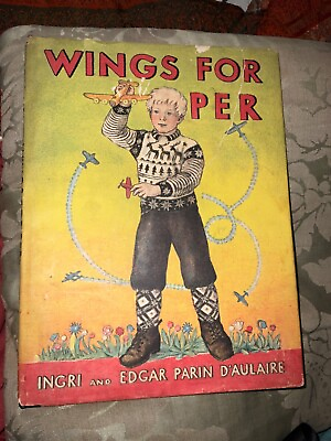 #ad WINGS FOR PER Ingri and Edgar Parin D#x27;Aulaire First Edition HB DJ Good $70.00