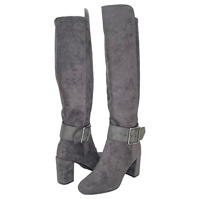 #ad White Mountain Womens OTK Boots 10M Katrina Grey Microsuede Fabric $24.99