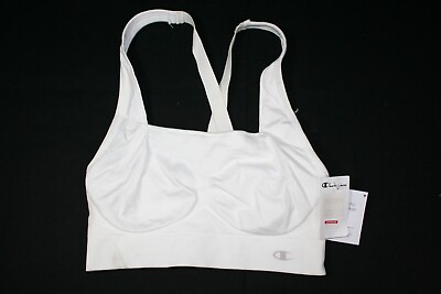 #ad 003X10 Champion 2676 Seamless Double Dry Max Support Sports Bra SM White NWD $12.74
