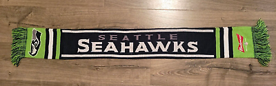 #ad Seattle Seahawks Budweiser Beer Scarf NFL Football Official Green Black $11.35