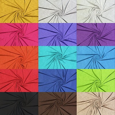 #ad Rayon Jersey Slub 150 GSM 100% Rayon Fabric by Yard many colors Free Shipping $1.00