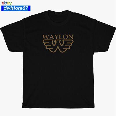 #ad New Shirt Waylon Jennings Logo Black Navy White Grey Men#x27;s T Shirt S 5XL $23.50