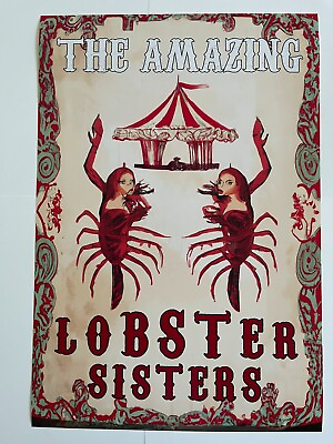 #ad Circus Poster Carnival Freak Show Art Print Freakshow Lobster Sisters Picture $14.99