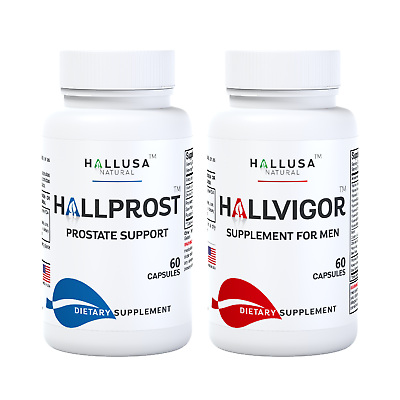 #ad HALLPROST amp; HALLVIGOR Complete Treatment for Men Prostatic well being 120Cap $59.98