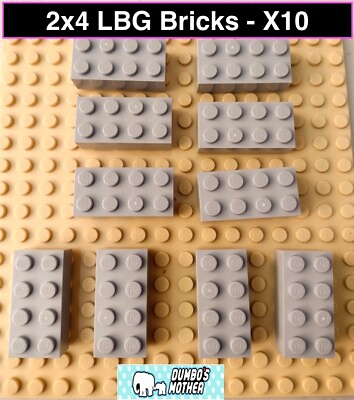 #ad LEGO 2x4 Light Bluish Gray Brick Bricks Building Parts Sold in Lots of 10 NEW $2.25