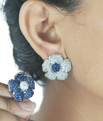 #ad Multi Gemstones Stud Earrings 925 Sterling Silver Gorgeous Fine Women Jewelry $263.87