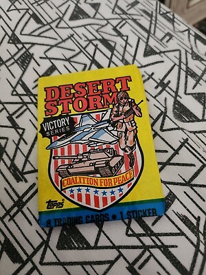 #ad 1991 Topps Desert storm Trading Card 1 Cards Victory Series Sealed Pack $6.00