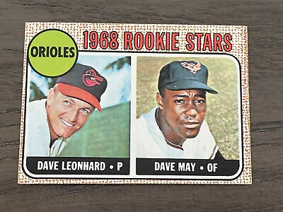 #ad 1968 Topps Baltimore Orioles Rookie Stars Dave Leonhard Dave May #56 C $3.99