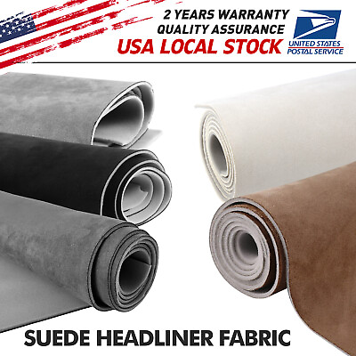 #ad 60quot; Headliner Fabric Foam Backed Auto Roof Liner Repair Upholstery Suede $46.99