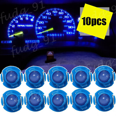 #ad 10X Neo Wedge T4.7 T5 LED Bulb Dash Climate Control Instrument Base Lights Blue $7.89