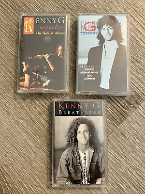 #ad Kenny G Music Cassette Tape Breathless amp; The Holiday Album Duotones Lot of 3 $10.50