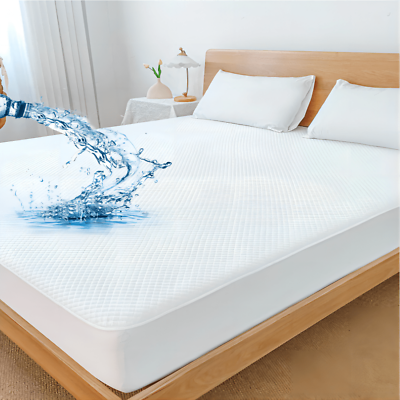 #ad Waterproof Fabric Mattress Cover Soft Breathable Hypoallergenic Bed Bug Cover $17.99