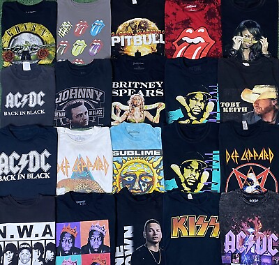 #ad Vintage Style Music Rap Rock Band Shirt Lot Of 20 Mix Szs Reseller Lot#381 $115.50