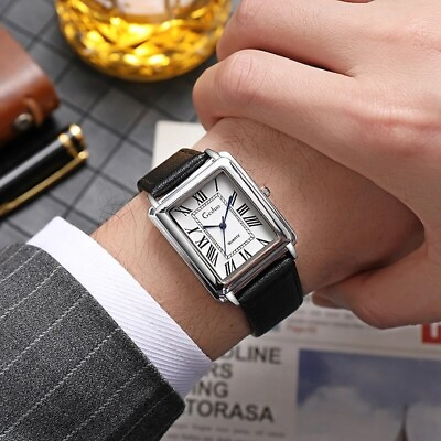 #ad Quartz Luxury Mens Leather Automatic Mechanical Wrist Watch White Brand New $17.50