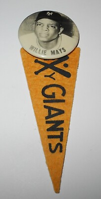 #ad 1954 Baseball Willie Mays New York Giants World Series Pin Button Coin Pennant $146.25