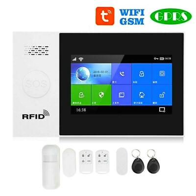 #ad Wireless Alarm System for Home Security Full WiFi GSM GPRS SMS $71.54