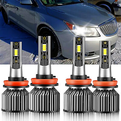 #ad 4X LED Headlight Bulbs H11H11 High Low Beam 6000K White For Buick Allure 2006 $27.36