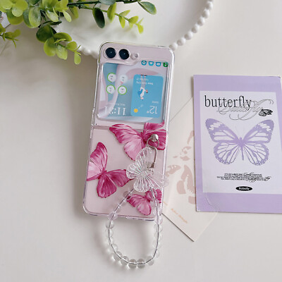 #ad For Samsung Galaxy Z Flip5 Flip4 Flip3 Cute Butterfly Foldable Screen Phone Case $9.59