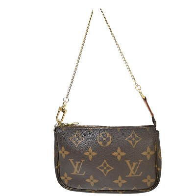 #ad LOUIS VUITTON Mini Pochette Accessoires Hand Bag Monogram Leather M58009 86EA920 $388.00