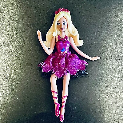 #ad BARBIE Mini Kingdom Princess MARIPOSA Doll Pink Ballerina 4quot; Figure Doll 2010 $8.00