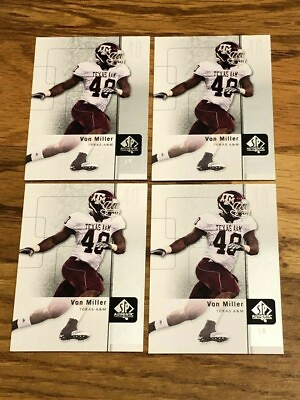 #ad Von Miller Lot of 4 2011 SP Authentic Rookie Card RC #30 Texas Aamp;M Rams $7.95