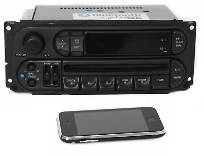 #ad 2002 2007 Chrysler Jeep Dodge Radio AM FM CD Player w Bluetooth Music RBK Slider $265.00