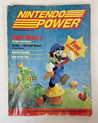 #ad Nintendo Power Magazine Premier Issue 1988 First Issue Mario 2 No Poster $189.89
