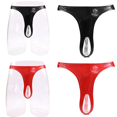#ad Womens Underwear Elastic Waist Lingerie Tempting Thong Open Crotch Briefs Micro $7.35