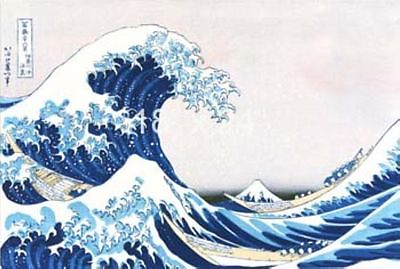 #ad Japanese Wave Painting Mount Fuji The Wave Hokusai Woodcut 11x16 Print repro $13.95