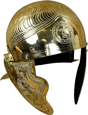 #ad Roman Cavalry Embossed Helmet 18 G Brass LARP Helmet For Cosplay amp; Home Decor $220.00