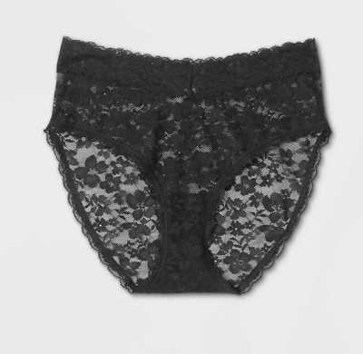#ad 4 PACK: Auden Women#x27;s All over Black Lace Brief Size *XL* NWT 8E $11.99