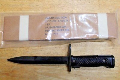 #ad US Military Issue Vietnam Era Imperial M6Rifle Bayonet Knife New NOS $129.95