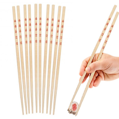 #ad 10 Pair Chopsticks Chinese Japanese Sushi Reusable Wooden Bamboo Design Pattern $6.42